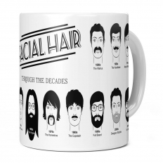 FACIAL HAIR THROUGH THE AGES 11OZ NOVELTY MUG