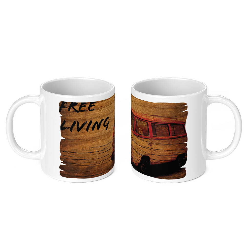 CAMPER VAN FREE LIVING 11oz NOVELTY MUG Mugs