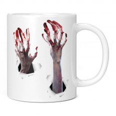 ZOMBIE HANDS 11OZ NOVELTY MUG