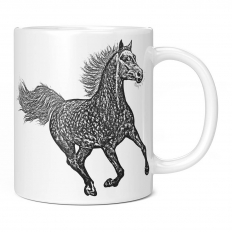 GALLOPING HORSE SKETCH 11OZ NOVELTY MUG