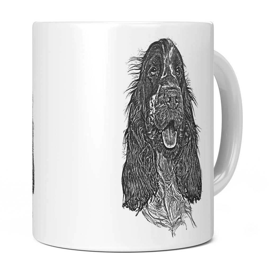 ENGLISH COCKER SPANIEL SKETCH 11oz NOVELTY MUG Mugs