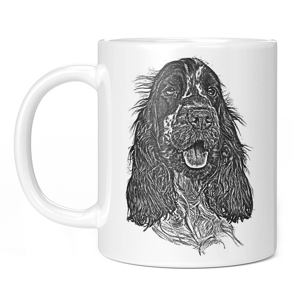 ENGLISH COCKER SPANIEL SKETCH 11oz NOVELTY MUG Mugs