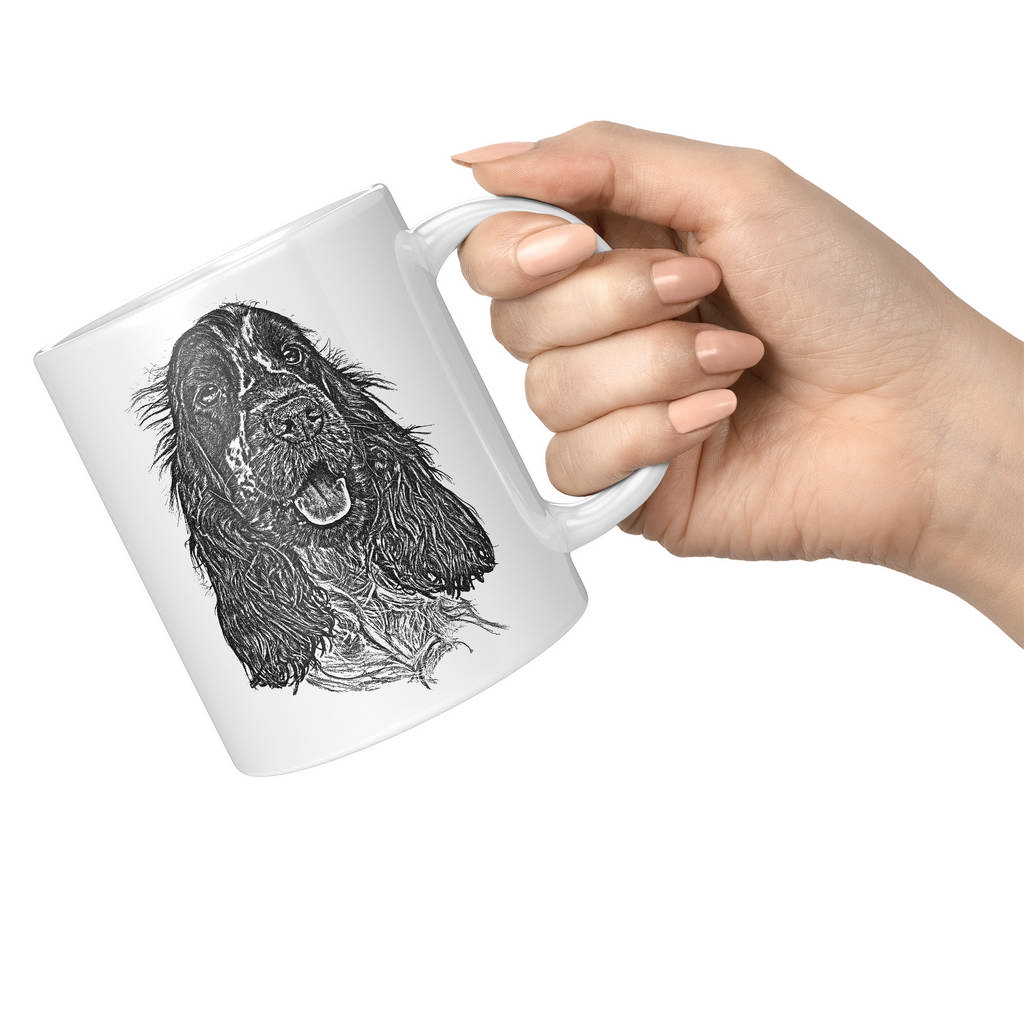 ENGLISH COCKER SPANIEL SKETCH 11oz NOVELTY MUG Mugs