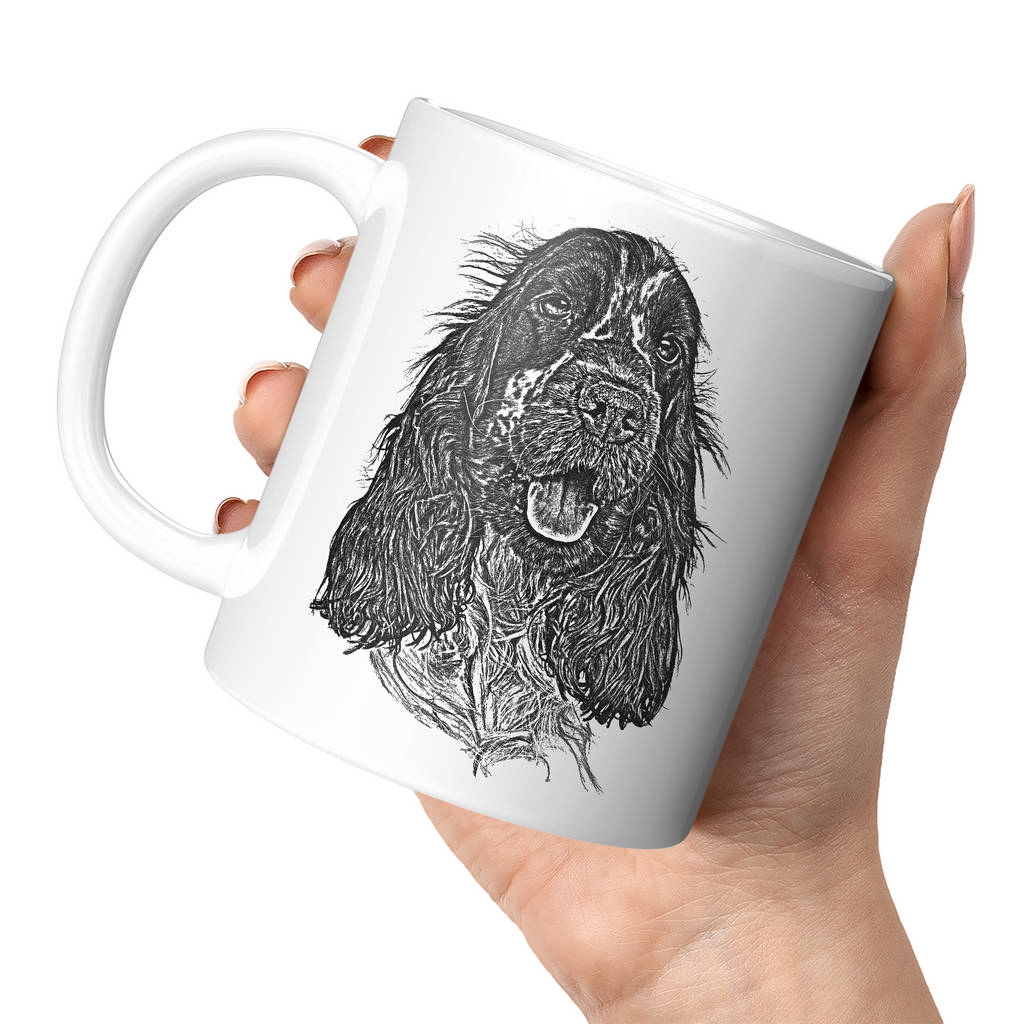 ENGLISH COCKER SPANIEL SKETCH 11oz NOVELTY MUG Mugs