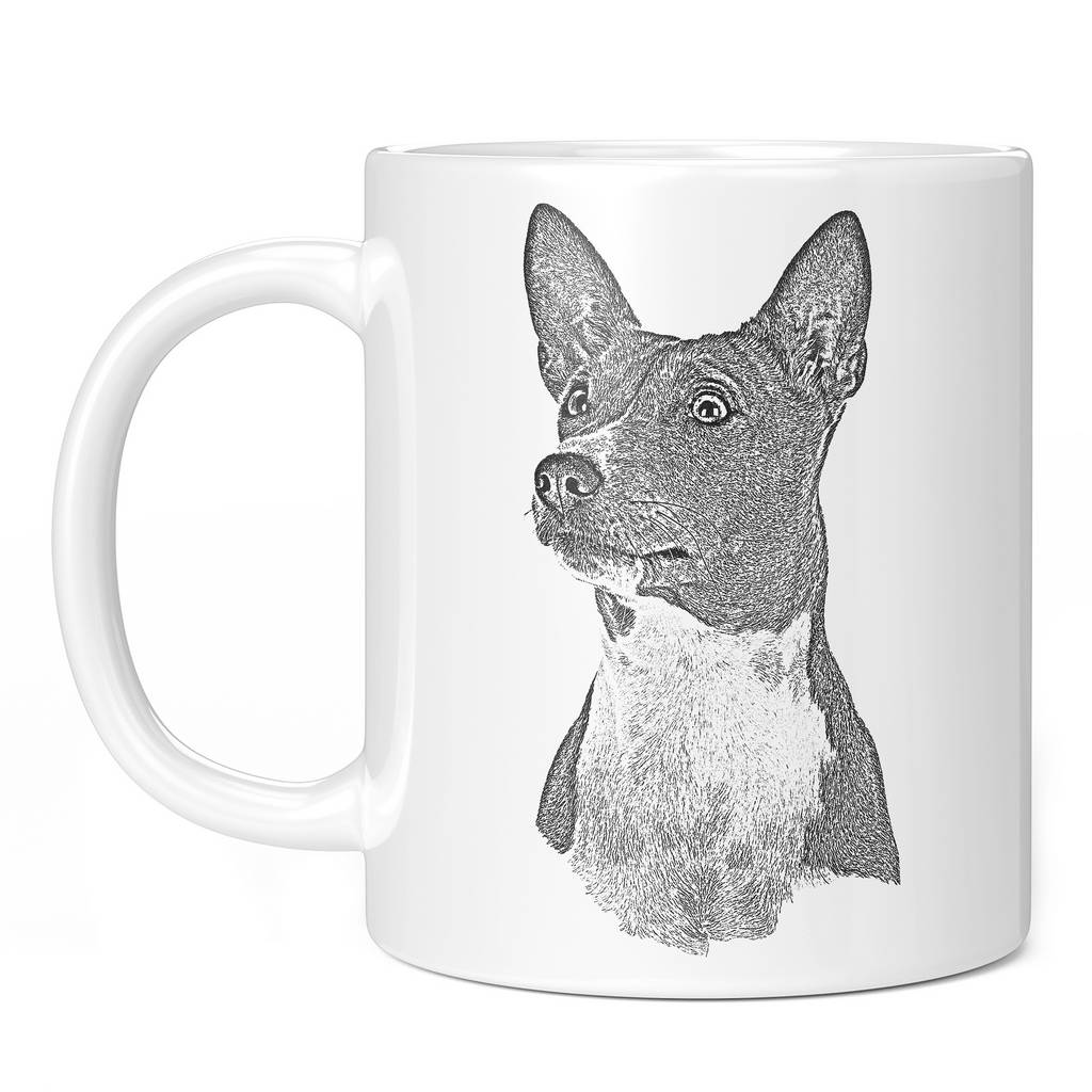 BASENJI SKETCH 11oz NOVELTY MUG Mugs