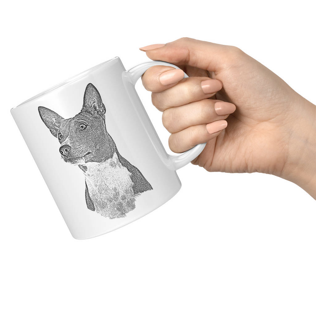 BASENJI SKETCH 11oz NOVELTY MUG Mugs