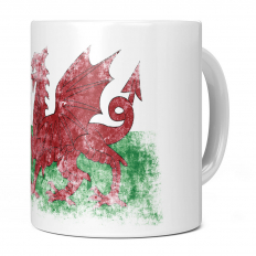 WALES DISTRESSED FLAG 11OZ NOVELTY MUG