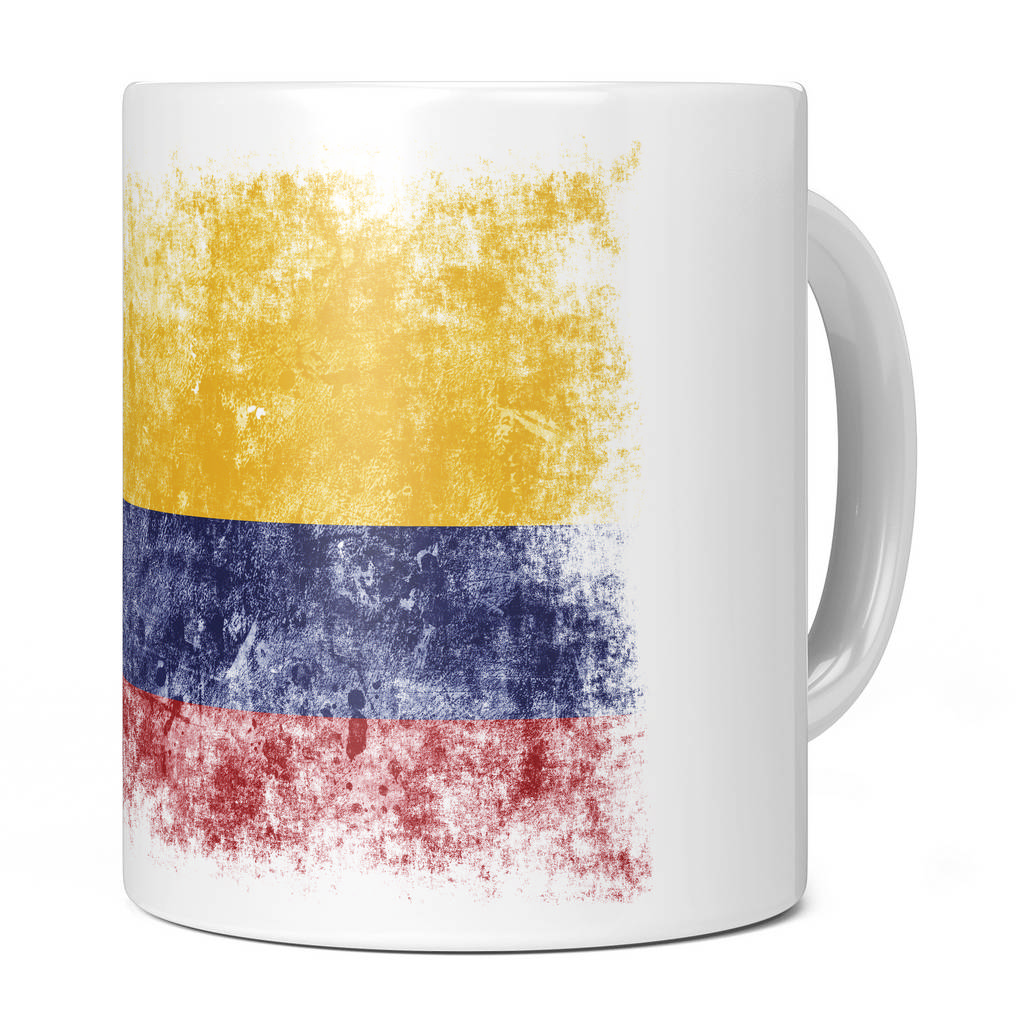 COLOMBIA DISTRESSED FLAG 11OZ NOVELTY MUG