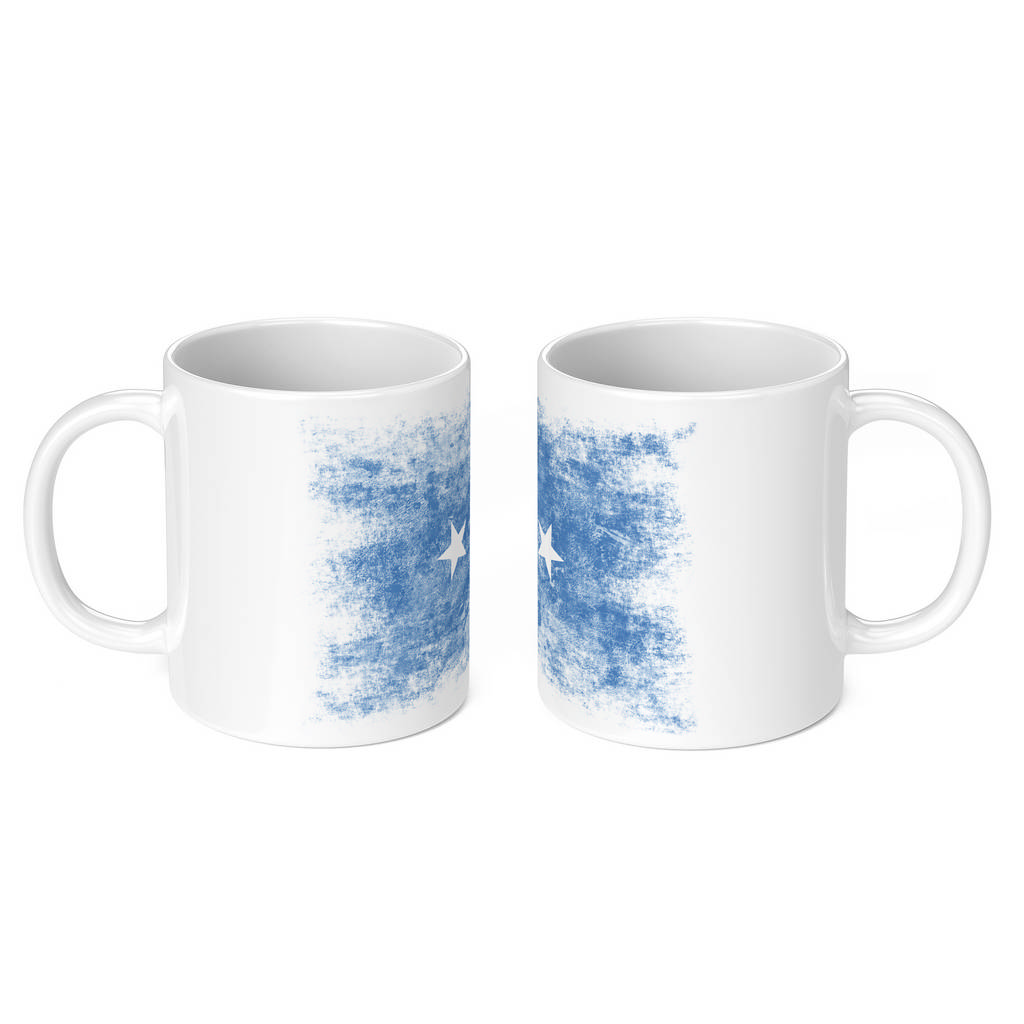 MICRONESIA DISTRESSED FLAG 11oz NOVELTY MUG Mugs