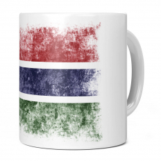 GAMBIA DISTRESSED FLAG 11OZ NOVELTY MUG