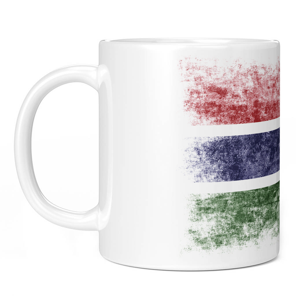 GAMBIA DISTRESSED FLAG 11oz NOVELTY MUG Mugs