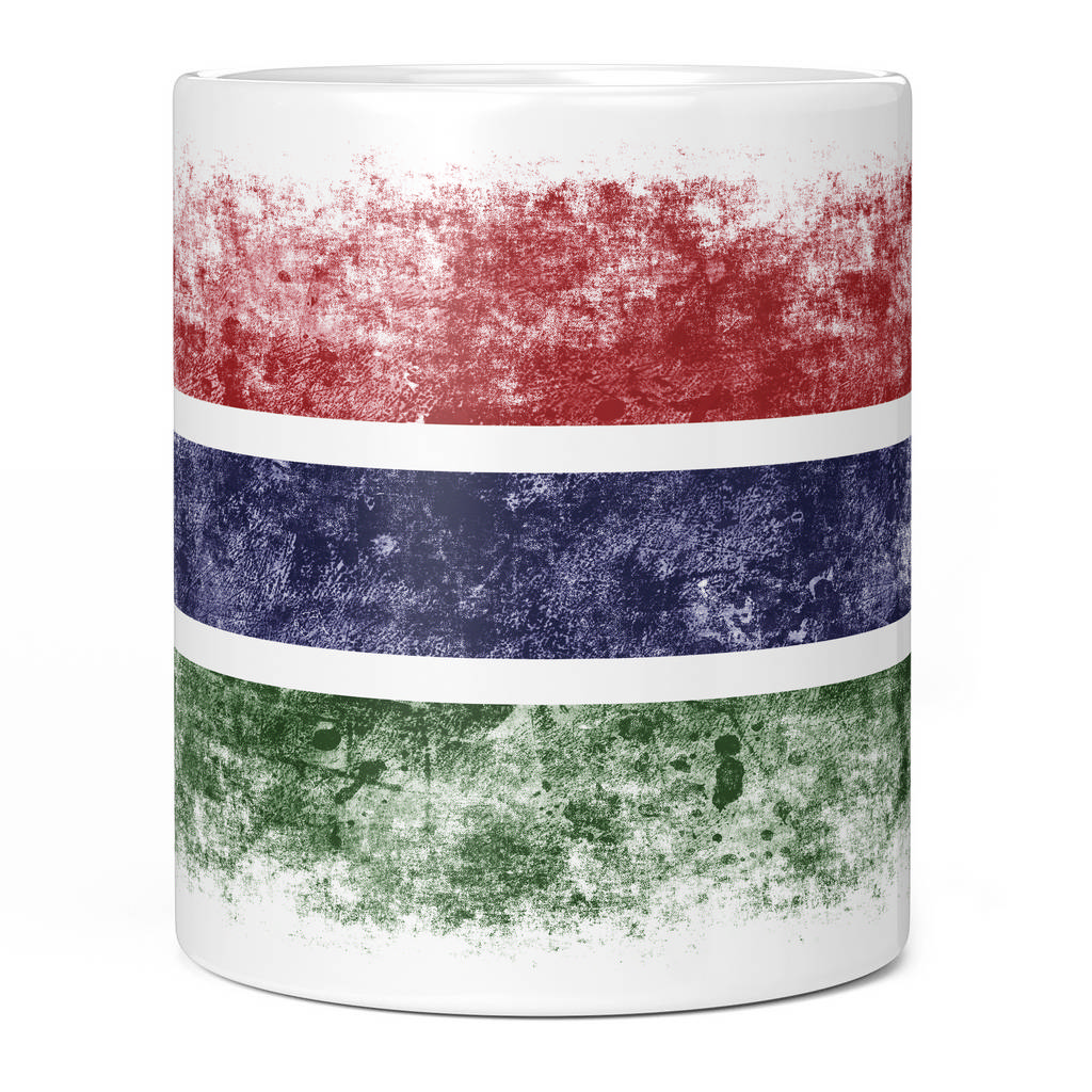 GAMBIA DISTRESSED FLAG 11oz NOVELTY MUG Mugs