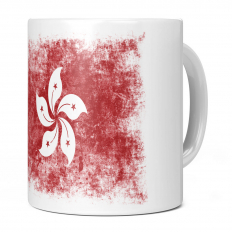 HONG KONG DISTRESSED FLAG 11OZ NOVELTY MUG