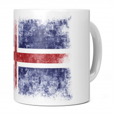 ICELAND DISTRESSED FLAG 11OZ NOVELTY MUG