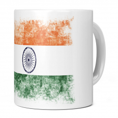 INDIA DISTRESSED FLAG 11OZ NOVELTY MUG