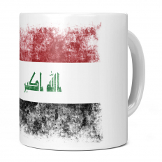 IRAQ DISTRESSED FLAG 11OZ NOVELTY MUG