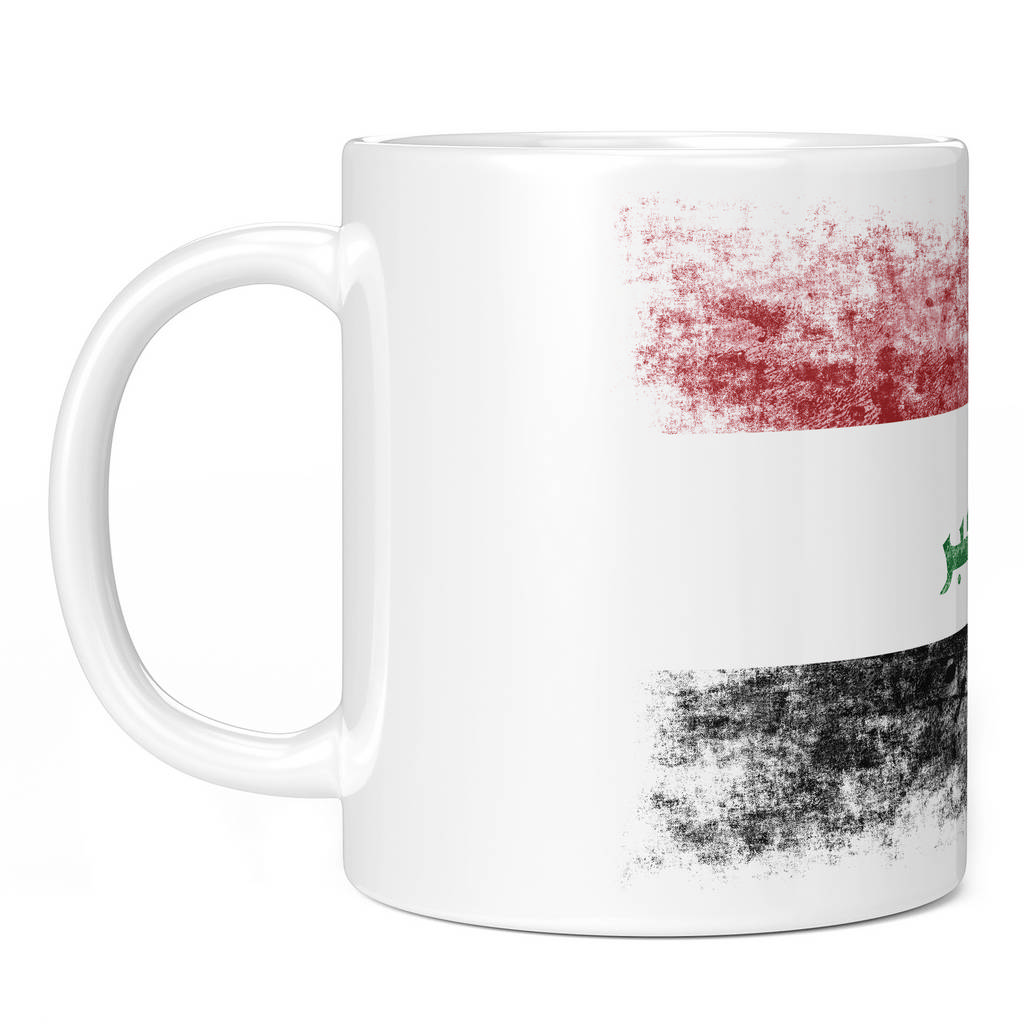 IRAQ DISTRESSED FLAG 11oz NOVELTY MUG Mugs