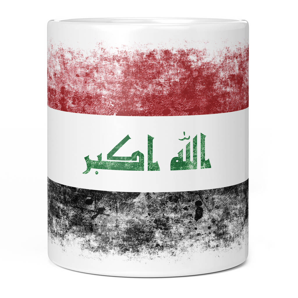 IRAQ DISTRESSED FLAG 11oz NOVELTY MUG Mugs