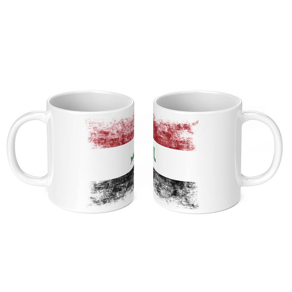IRAQ DISTRESSED FLAG 11oz NOVELTY MUG Mugs