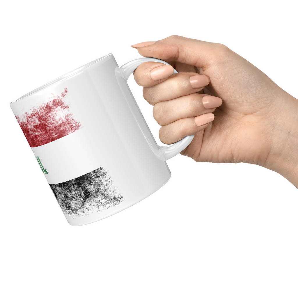 IRAQ DISTRESSED FLAG 11oz NOVELTY MUG Mugs