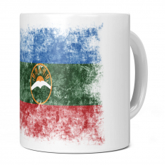 KARACHAY-CHERKESSIA DISTRESSED FLAG 11OZ NOVELTY MUG