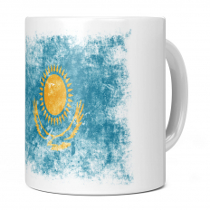 KAZAKHSTAN DISTRESSED FLAG 11OZ NOVELTY MUG
