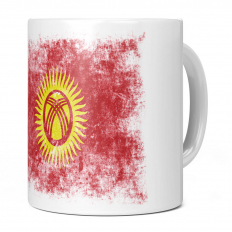 KYRGYZSTAN DISTRESSED FLAG 11OZ NOVELTY MUG