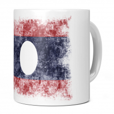 LAOS DISTRESSED FLAG 11OZ NOVELTY MUG