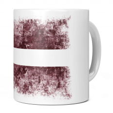 LATVIA DISTRESSED FLAG 11OZ NOVELTY MUG