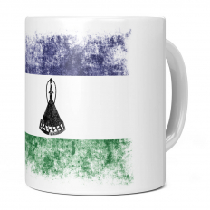 LESOTHO DISTRESSED FLAG 11OZ NOVELTY MUG