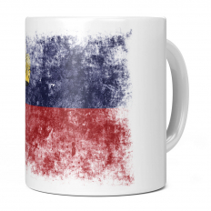 LIECHTENSTEIN DISTRESSED FLAG 11OZ NOVELTY MUG