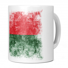 MADAGASCAR DISTRESSED FLAG 11OZ NOVELTY MUG