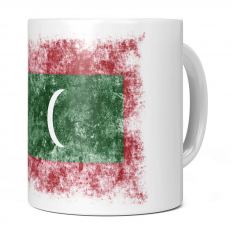 MALDIVES DISTRESSED FLAG 11OZ NOVELTY MUG