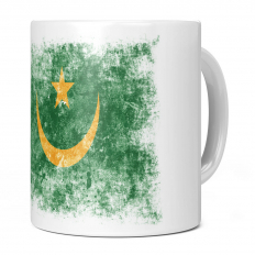 MAURITANIA DISTRESSED FLAG 11OZ NOVELTY MUG