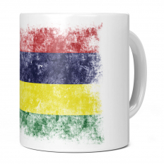 MAURITIUS DISTRESSED FLAG 11OZ NOVELTY MUG