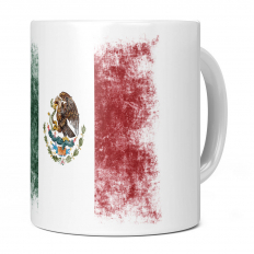 MEXICO DISTRESSED FLAG 11OZ NOVELTY MUG