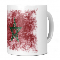 MOROCCO DISTRESSED FLAG 11OZ NOVELTY MUG