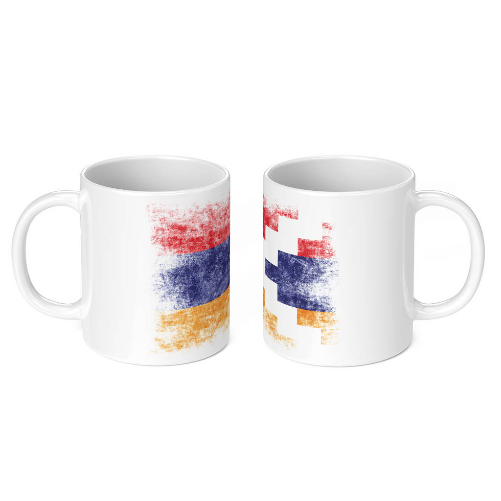 NAGORNO-KARABAKH REPUBLIC DISTRESSED FLAG 11oz NOVELTY MUG Mugs