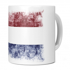 NETHERLANDS DISTRESSED FLAG 11OZ NOVELTY MUG
