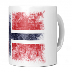 NORWAY DISTRESSED FLAG 11OZ NOVELTY MUG