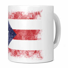 PUERTO RICO DISTRESSED FLAG 11OZ NOVELTY MUG