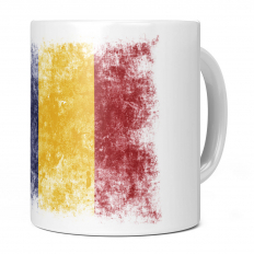 ROMANIA DISTRESSED FLAG 11OZ NOVELTY MUG