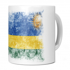 RWANDA DISTRESSED FLAG 11OZ NOVELTY MUG