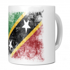 SAINT KITTS AND NEVIS DISTRESSED FLAG 11OZ NOVELTY MUG