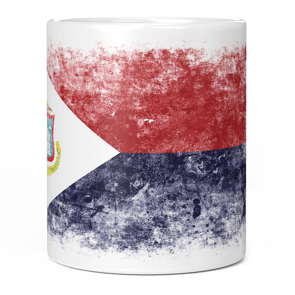 SAINT MARTIN DISTRESSED FLAG 11oz NOVELTY MUG Mugs