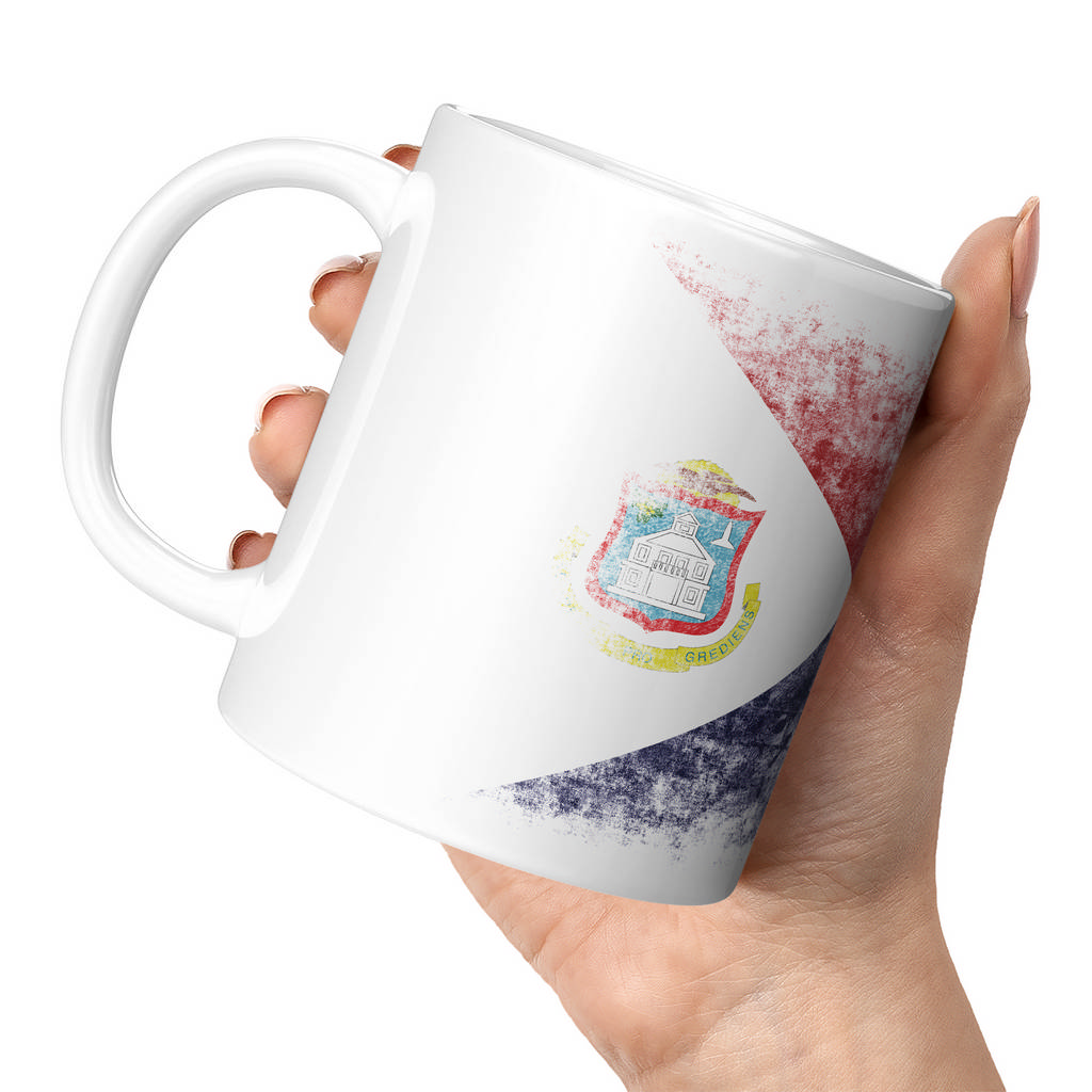 SAINT MARTIN DISTRESSED FLAG 11oz NOVELTY MUG Mugs