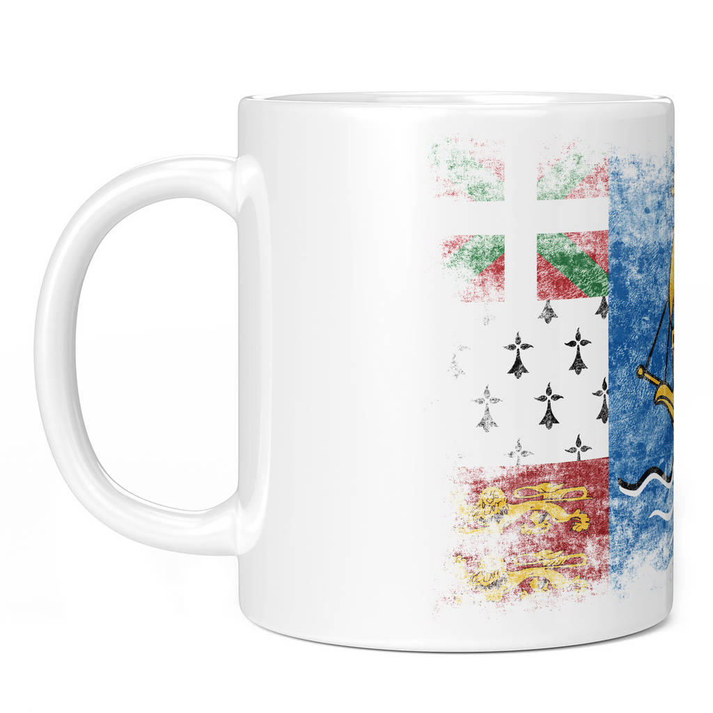 SAINT PIERRE AND MIQUELON DISTRESSED FLAG 11oz NOVELTY MUG Mugs