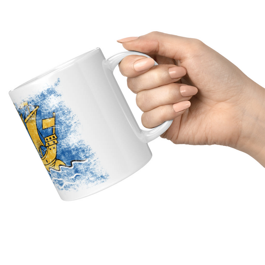 SAINT PIERRE AND MIQUELON DISTRESSED FLAG 11oz NOVELTY MUG Mugs