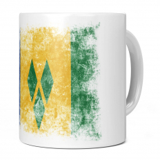 SAINT VINCENTS AND THE GRENADINES DISTRESSED FLAG 11OZ NOVELTY MUG