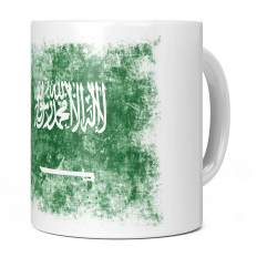 SAUDI ARABIA DISTRESSED FLAG 11OZ NOVELTY MUG